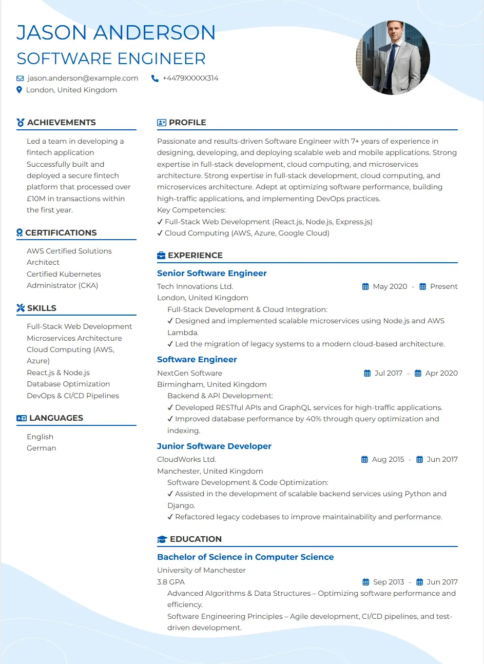 Advance CV Design 2